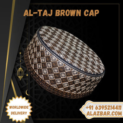 AL-TAJ NAMAZ CAP IN BROWN COLOUR in FOR ALL SEASON'S BY AL-AZBAR.COM