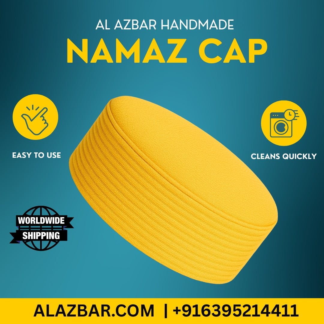 Chishti Yellow Special Handmade Customize Cap From AL AZBAR