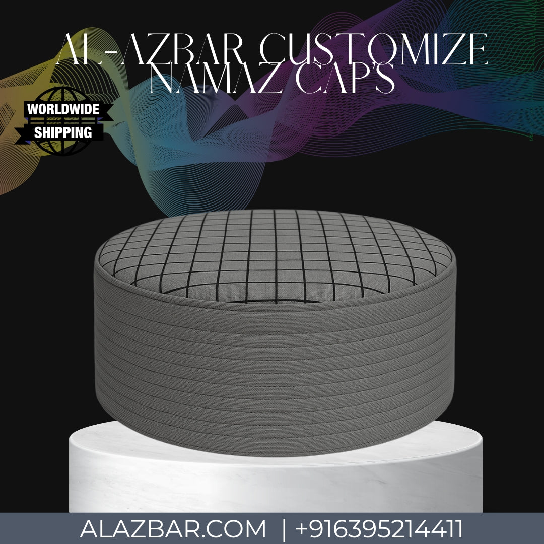 Ismail Custom Handmade DARK GREY Prayer Caps – Perfect Fit, Any Size! | Al-Azbar