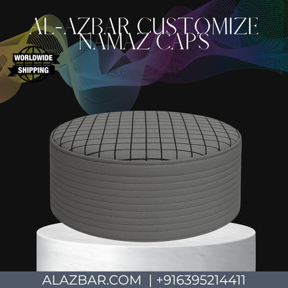 Ismail Custom Handmade DARK GREY Prayer Caps – Perfect Fit, Any Size! | Al-Azbar