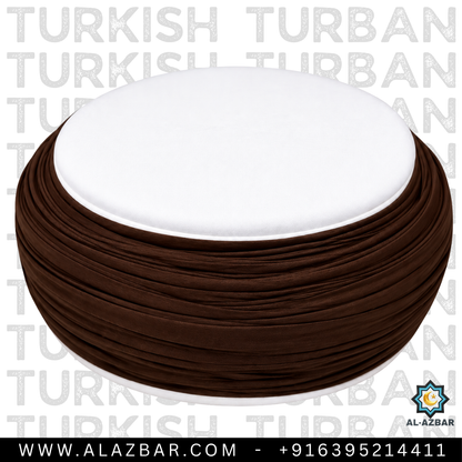 Premium Dark Brown Turkish Turban – Ready Made Safa, Amama & Pagdi for Muslim Men | AL AZBAR
