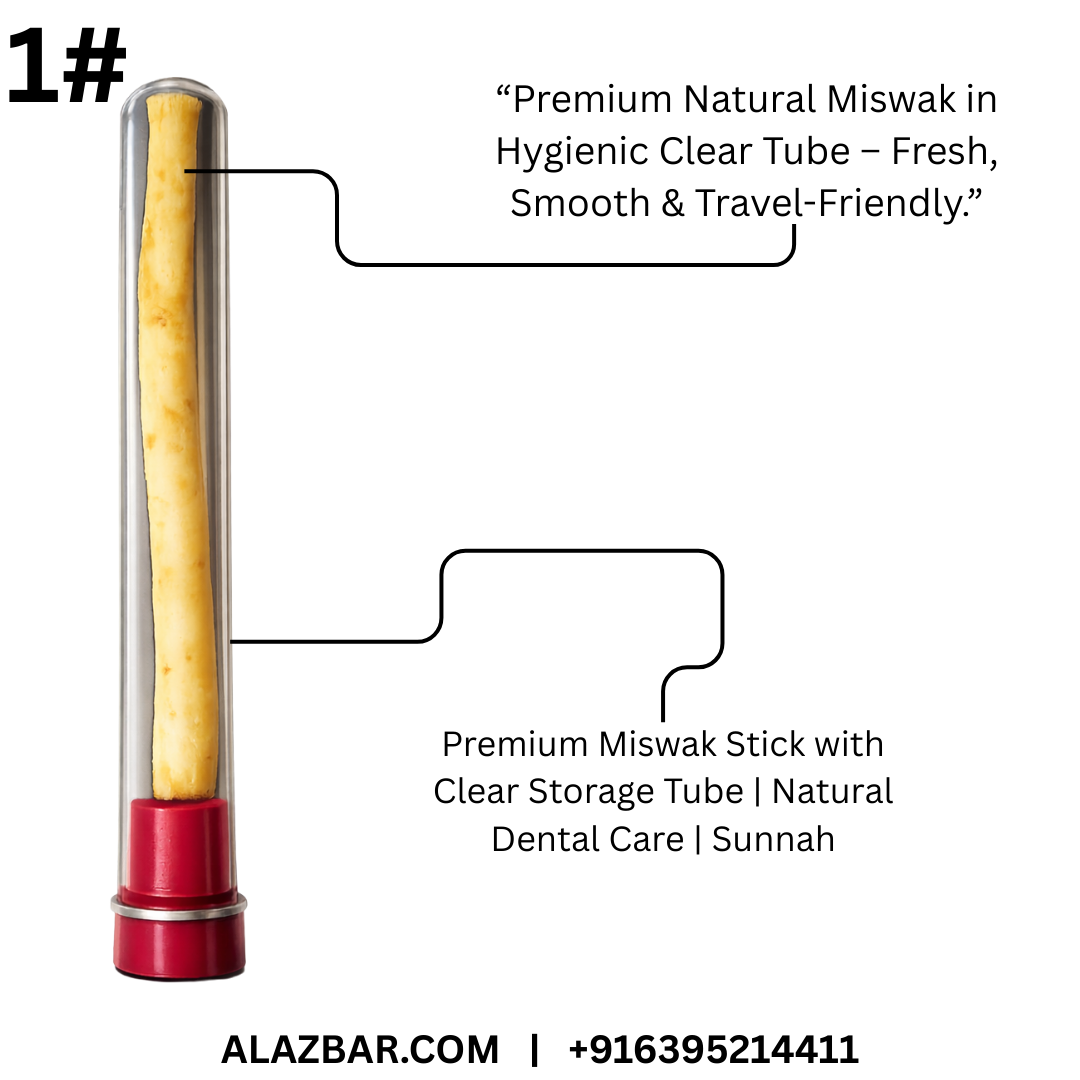 Premium Fresh Miswak (Siwak) in Hygienic Clear Tube Travel-Friendly Su ...