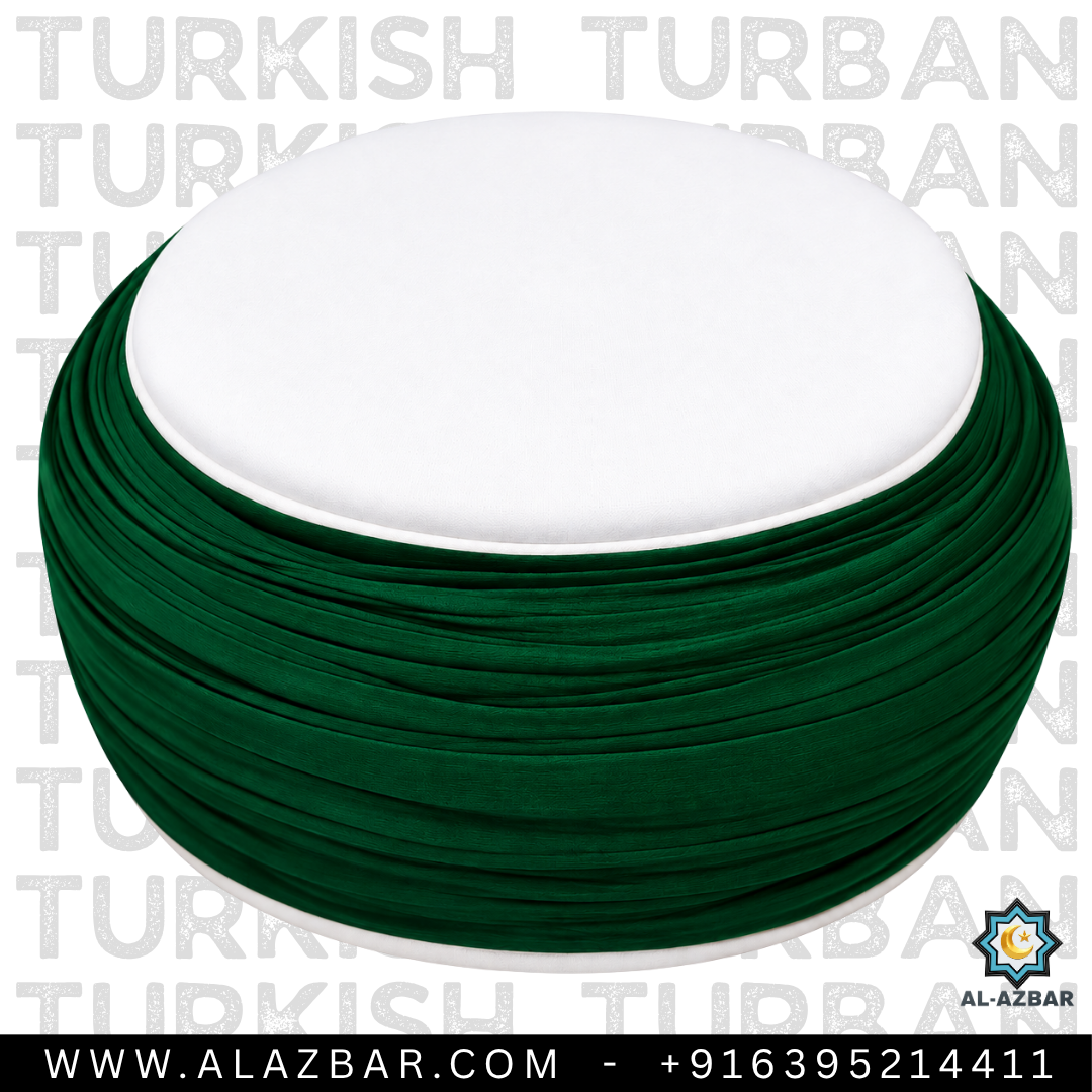 Premium Green Turkish Turban – Ready Made Safa, Amama & Pagdi for Muslim Men  AL AZBAR