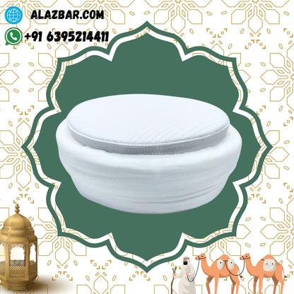 Premium Turkish Handmade White Safa/Amama/Pagdi – Ready-Made Muslim Turban – Al Azbar