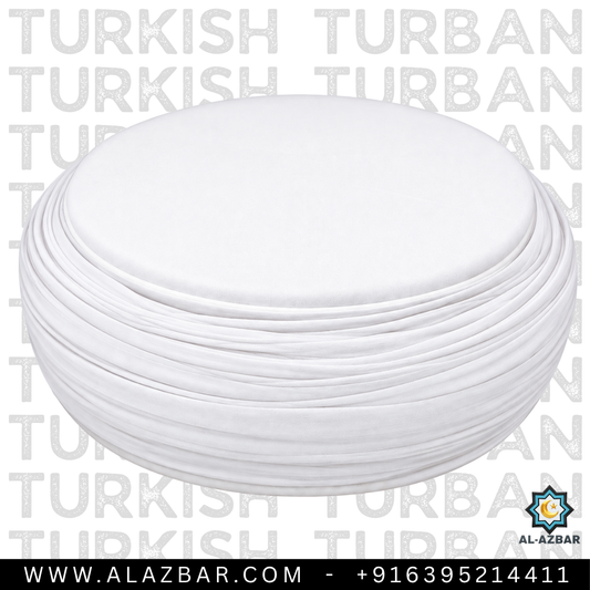 Premium White Turkish Turban – Ready Made Safa, Amama & Pagdi for Muslim Men | AL AZBAR