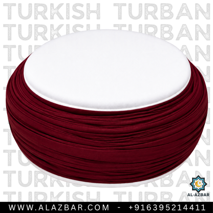 Premium Maroon Turkish Turban – Ready Made Safa, Amama & Pagdi for Muslim Men  AL AZBAR