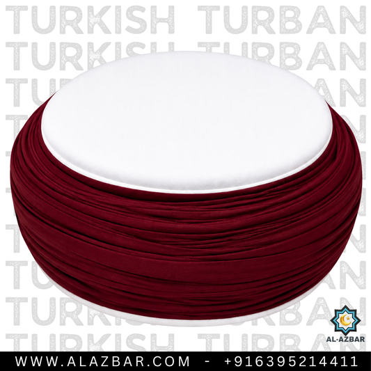 Premium Maroon Turkish Turban – Ready Made Safa, Amama & Pagdi for Muslim Men  AL AZBAR