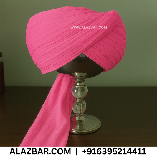 Pure Cotton PINK Color Islamic & Sikh Turban, Pagdi, Pagh, Amama, Safa, Dastar (3 to 8 Meters) – AL AZBAR