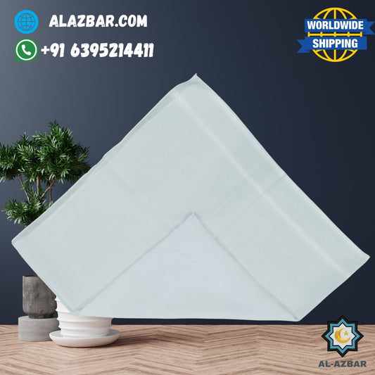 Special Full White Shemagh | Lightweight Thin Fabric Muslim Scarf by AL-AZBAR